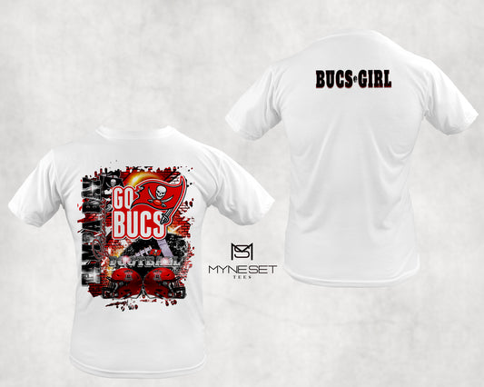 Tampa Bay Bucs Football Centered Front T-Shirt Design