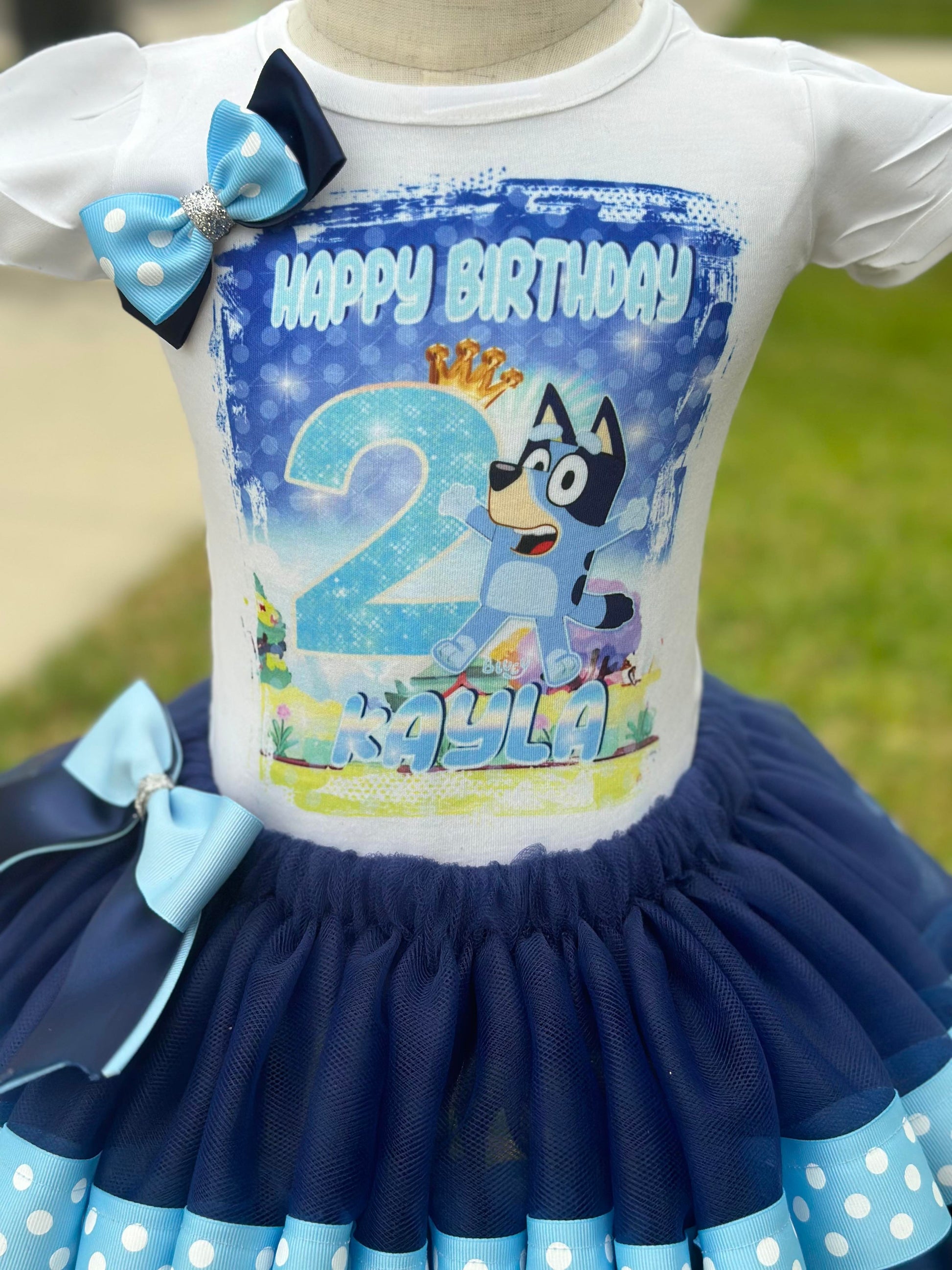 Bluey Birthday Tutu Outfit - 6 shirt / long sleeve
