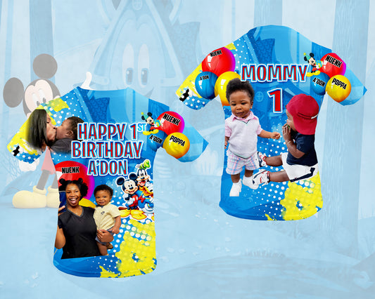 Mickey Mouse Birthday T-Shirt  3D Allover