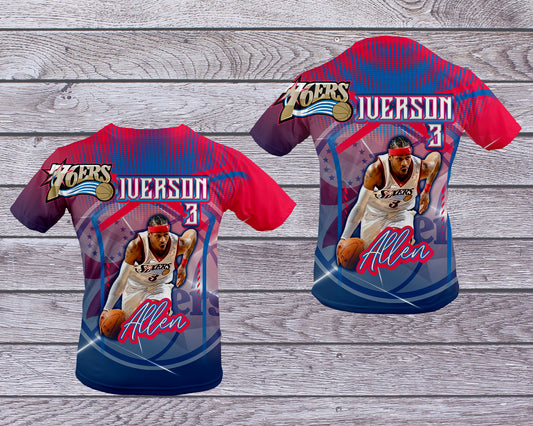 3D All Over Custom T-Shirt Design (Iverson)